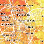 Mapa muestra las comunas que tienen menor y mayor calor en Santiago